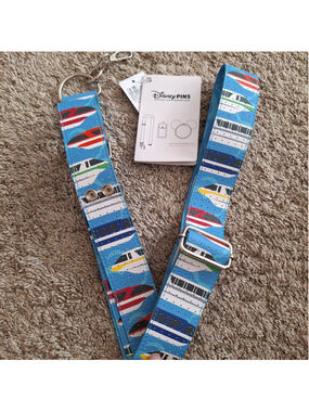 NWT Disney Parks Monorail Pin Trading Gear Lanyard Bag Strap Belt Accessory NEW
